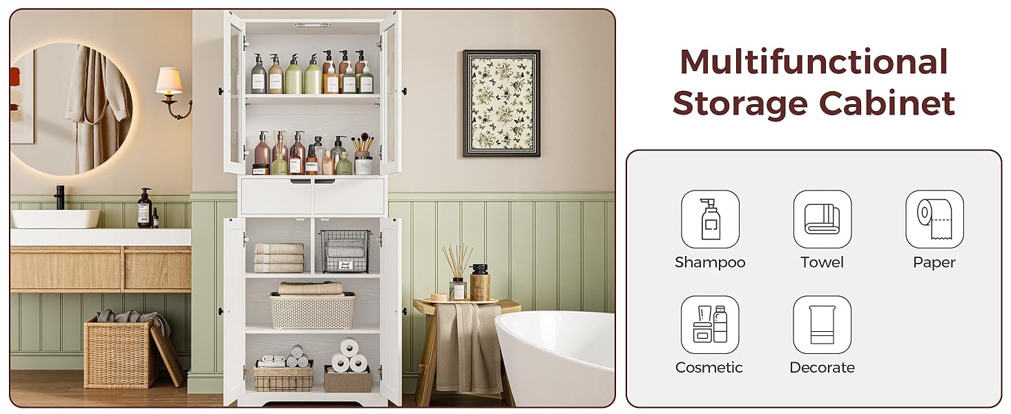 bathroom cabinet storage