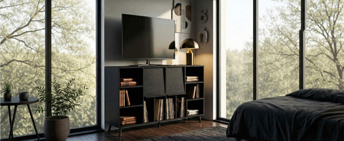 Vinyl Record Storage Cabinet