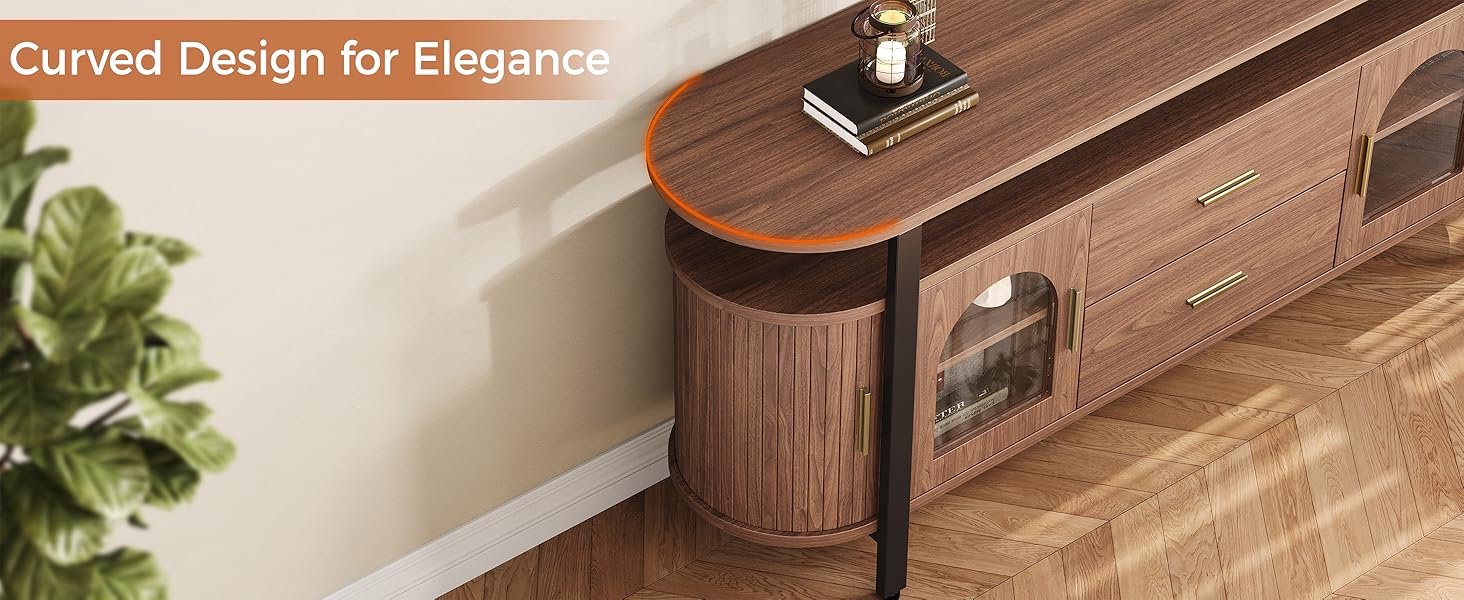 fluted tv stand