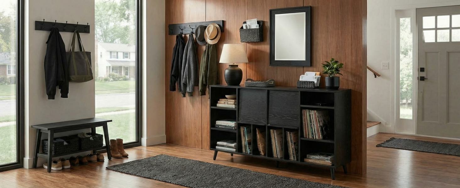 Vinyl Record Storage Cabinet